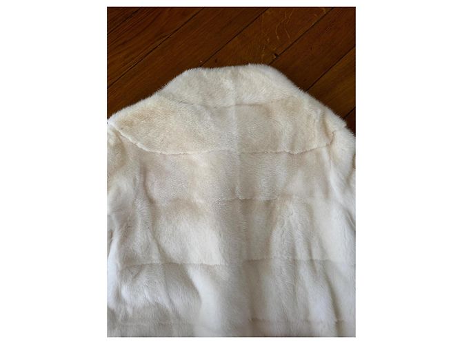 Autre Marque Casaco de pele de vison creme Cru - vista 8