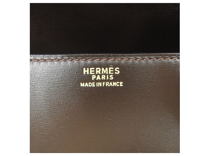 Hermès Borsa Hermes Drag 27 in pelle box calf Marrone - vista 10