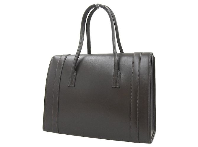 Hermès Borsa Hermes Drag 27 in pelle box calf Marrone - vista 2
