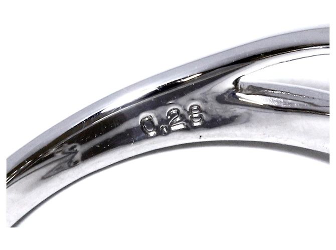 Autre Marque Pt900 Platin-Diamantring 0,28 ct Größe 11 - Ansicht 4