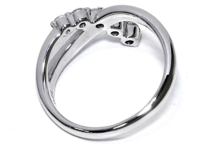 Autre Marque Pt900 Platin-Diamantring 0,28 ct Größe 11 - Ansicht 5