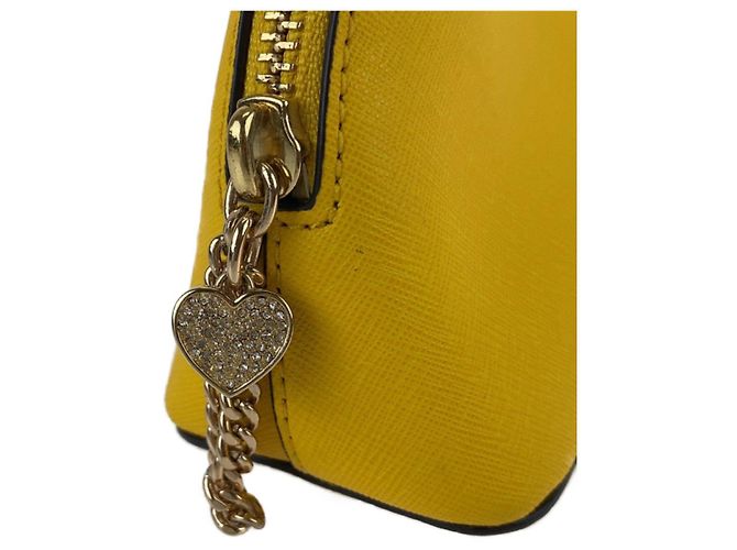 Pochette in PVC con charm a forma di cuore Michael Kors Giallo - vista 5
