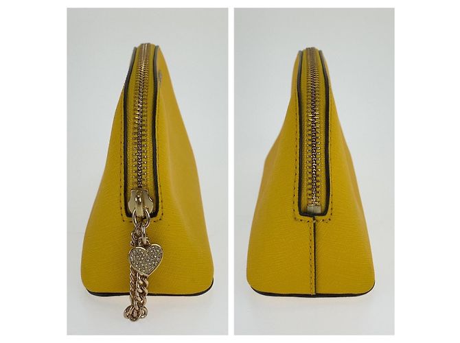 Pochette in PVC con charm a forma di cuore Michael Kors Giallo - vista 9