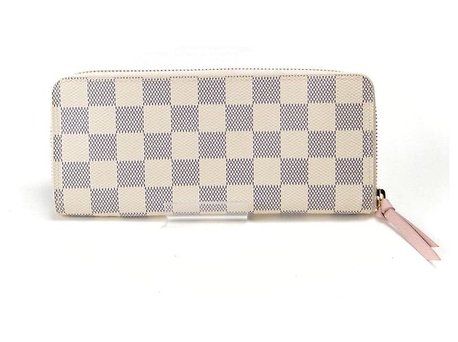 Cartera Clemence Damier Azur Larga de Louis Vuitton Blanco - vista 2