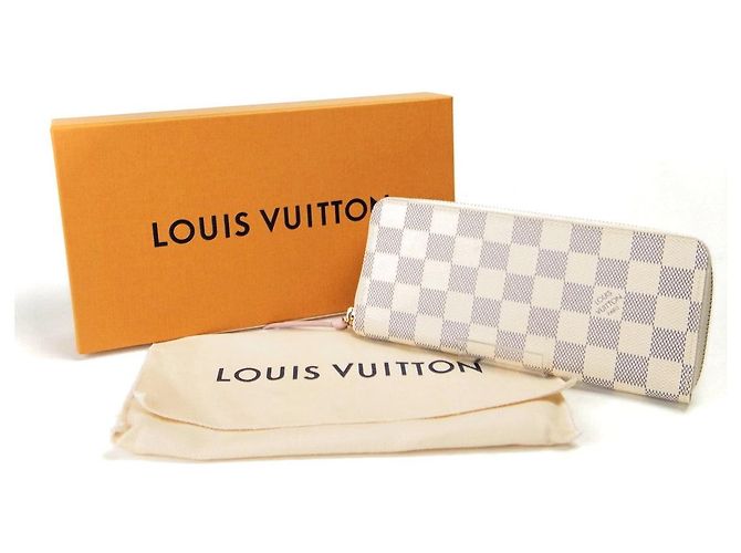 Cartera Clemence Damier Azur Larga de Louis Vuitton Blanco - vista 7