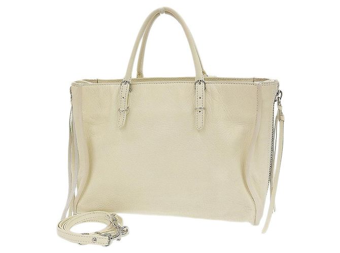 Mini borsa in pelle Balenciaga 2WAY avorio Bianco - vista 2