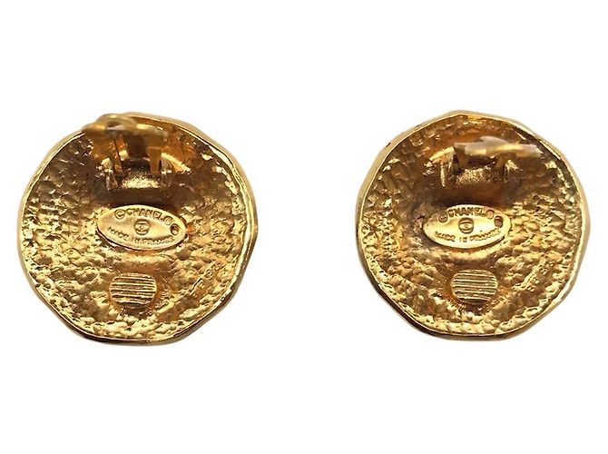 Orecchini vintage in metallo Chanel Cambon D'oro - vista 2