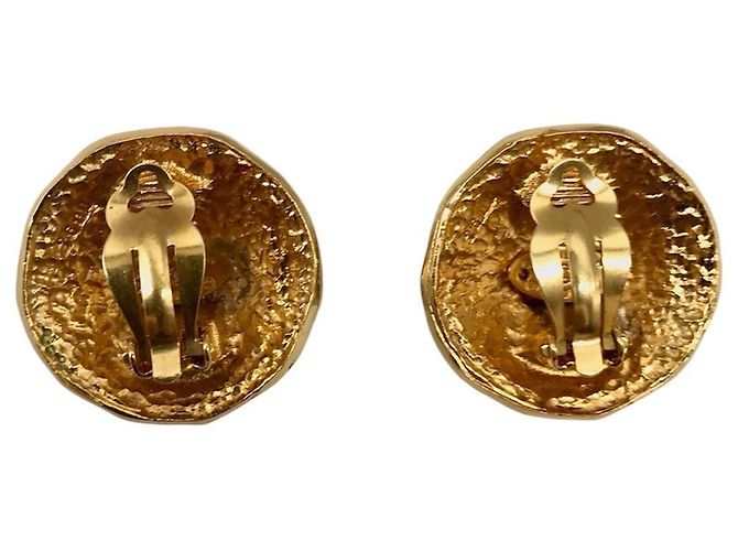 Orecchini vintage in metallo Chanel Cambon D'oro - vista 4