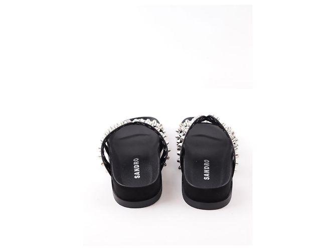 Sandro Mules en cuir verni - vue 2