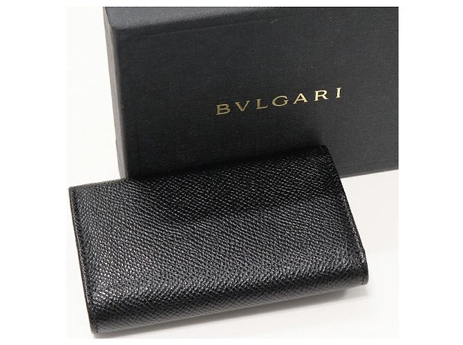 Autre Marque Bvlgari Grain Calf Leather Classico Key Case 20234 Black - view 2