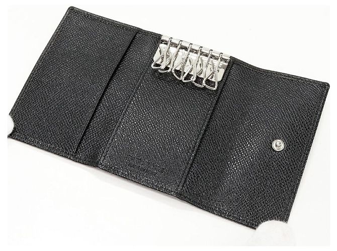 Autre Marque Bvlgari Grain Calf Leather Classico Key Case 20234 Black - view 3