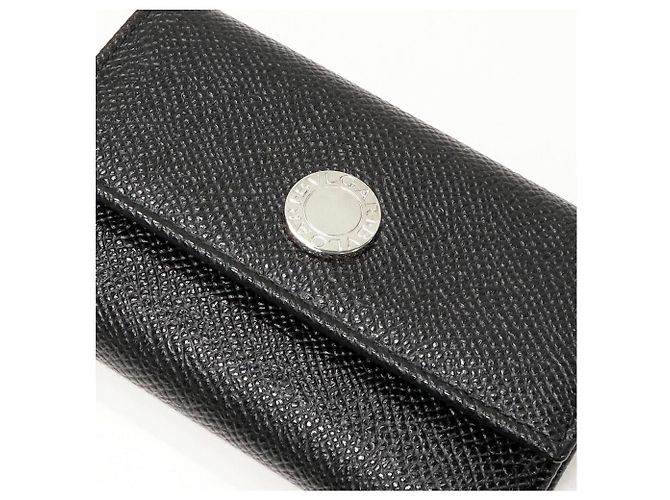 Autre Marque Bvlgari Grain Calf Leather Classico Key Case 20234 Black - view 4