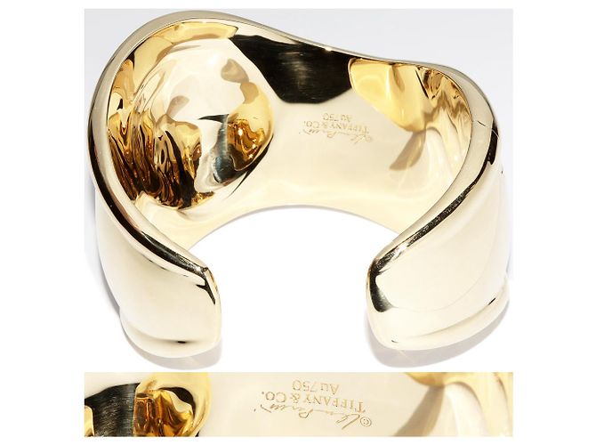 Elsa Peretti Bracciale in occhio di tigre in oro 750 con bracciale in osso Tiffany & Co. D'oro - vista 4