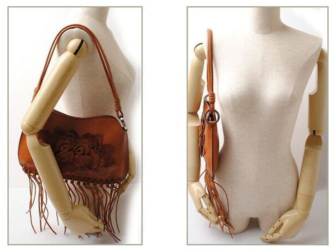 Bolso de hombro de cuero natural Valentino - vista 2