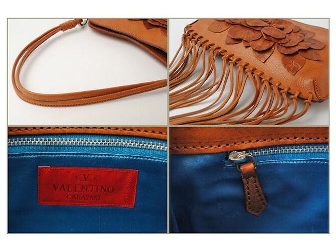 Bolso de hombro de cuero natural Valentino - vista 4