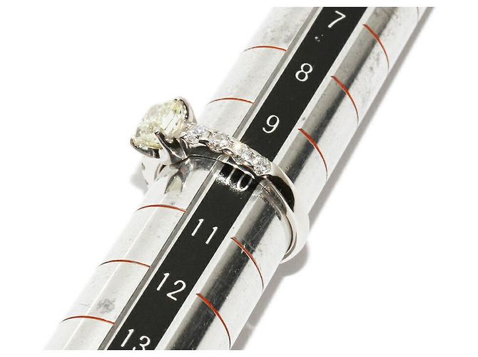 Autre Marque Pt900 Platin-Diamantring 1,013 ct hellgelb-SI1-mittelblau - Ansicht 2