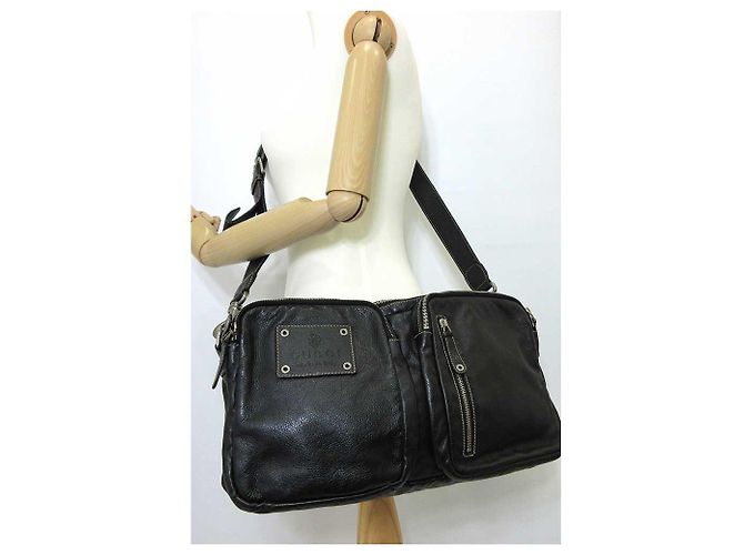 Borsa a tracolla in pelle nera Gucci Nero - vista 7