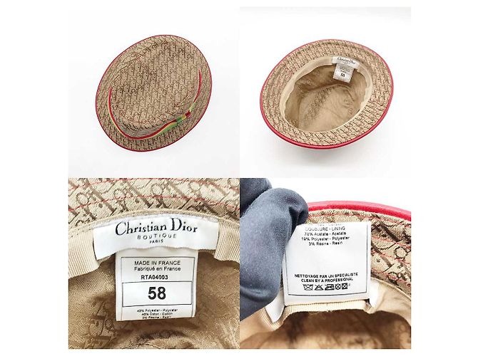 Dior Canvas-Leder Rastatrotter-Hut Beige - Ansicht 3