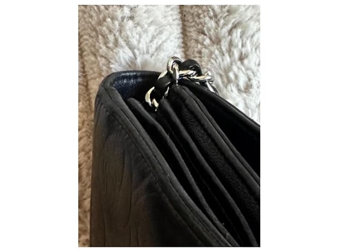 Wallet On Chain Portafoglio Chanel Camellia Nero in Pelle - vista 7