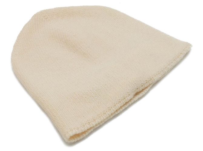 Hermès Luva de bebê 100% cashmere Hermes Chapéu 2 em 1 Off White Fora de branco - vista 2