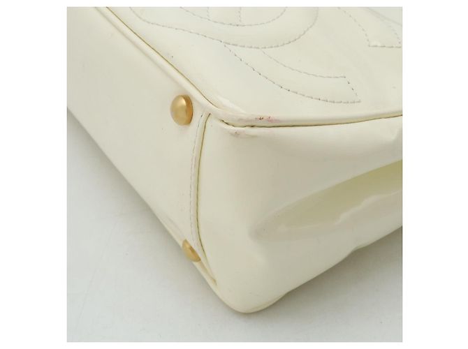 Borsa a mano Chanel Triple Coco Mark Avorio D'oro - vista 3