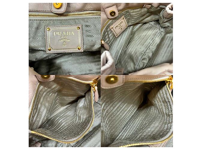 Prada Nappa-Leder 2-Wege-Handtasche Beige - Ansicht 5