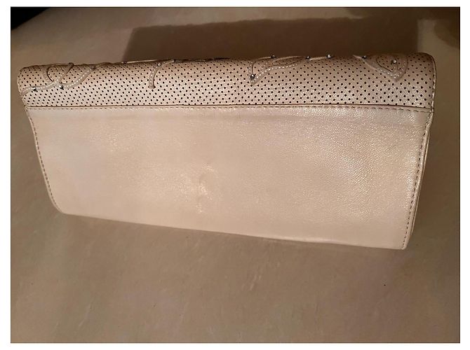 Loriblu Clutch Tasche Leder Creme Roh - Ansicht 2