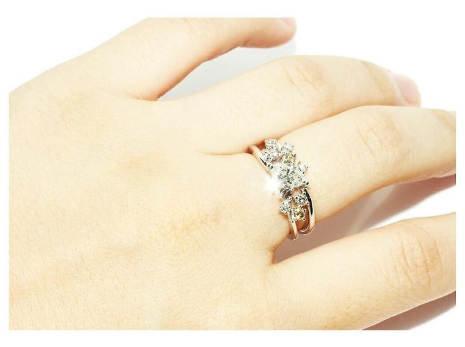 Autre Marque K18WG Weißgold-Diamantring 0,50 ct - Ansicht 6