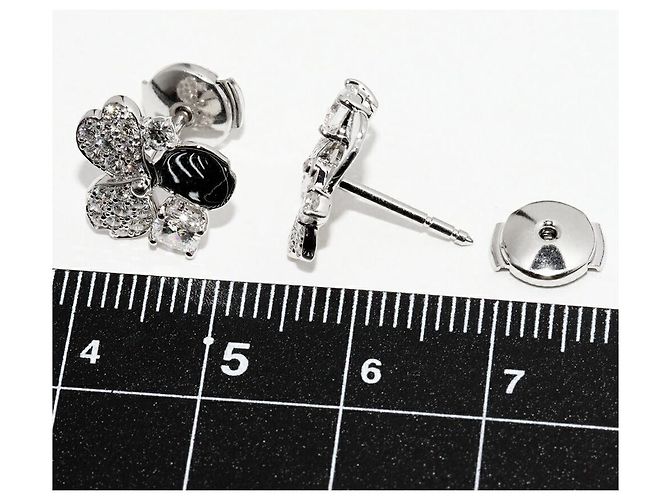 Tiffany & Co Pendientes de flor de papel con diamante corte cojín Pt950 Tiffany - vista 4