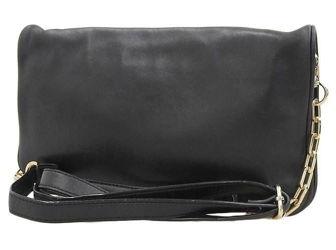 Autre Marque Borsa a spalla in pelle 2WAY Tory Burch Clutch Nera Nero - vista 2