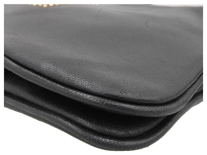 Autre Marque Borsa a spalla in pelle 2WAY Tory Burch Clutch Nera Nero - vista 4