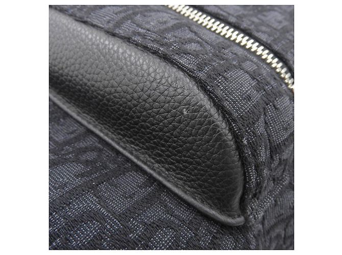 Christian Dior Leder-Canvas-Rucksack 1VOBA088YKY H28E Schwarz - Ansicht 6