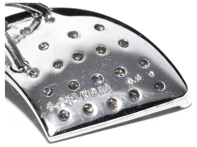 Autre Marque K18WG Weißgold-Diamantanhänger - Ansicht 3