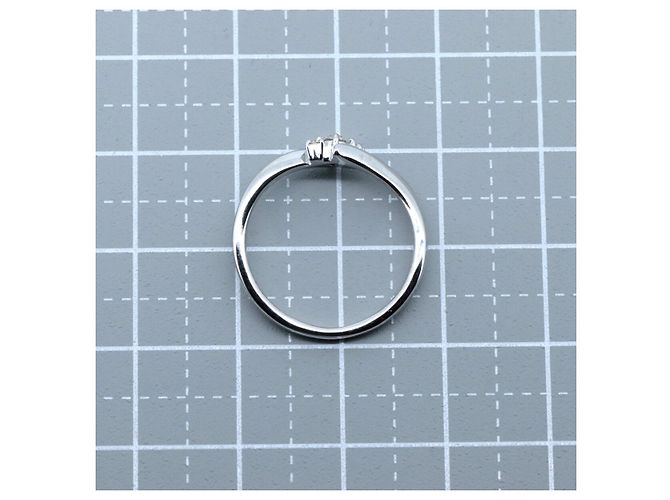 Autre Marque Gebrauchter 4°C Diamantring K18WG Weißgold Größe 10 - Ansicht 3