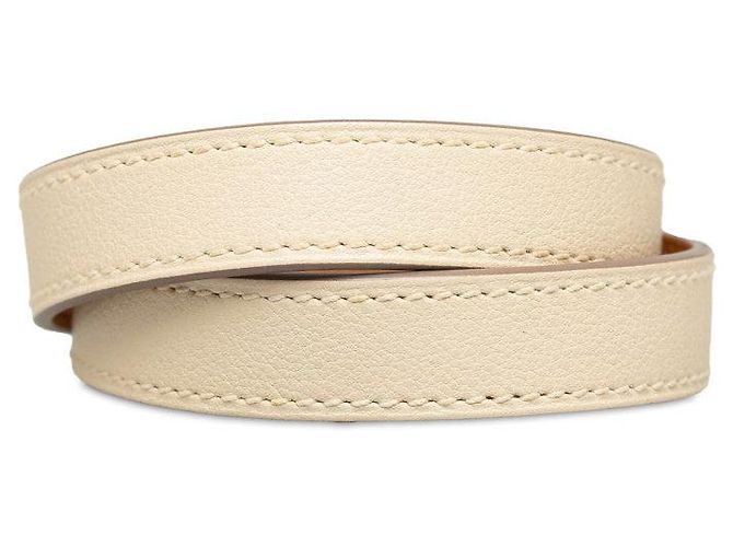 Hermès Pulsera de cuero Hermes Kelly Double Tour Blanco - vista 3