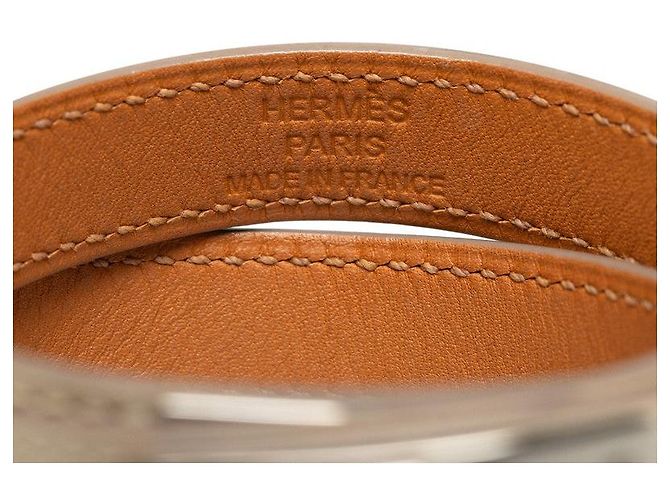Hermès Pulsera de cuero Hermes Kelly Double Tour Blanco - vista 5