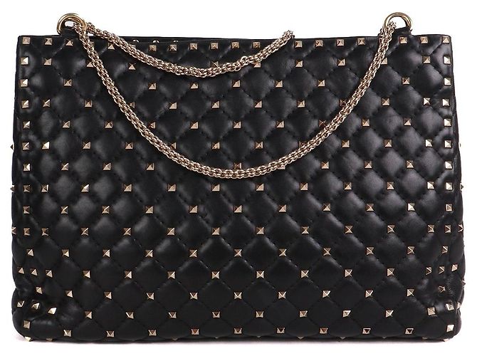 Valentino Garavani VALENTINO - Borsa tote Valentino Rockstud in pelle nera Nero - vista 3