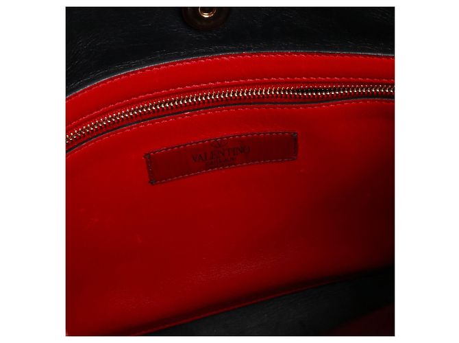 Valentino Garavani VALENTINO - Borsa tote Valentino Rockstud in pelle nera Nero - vista 7