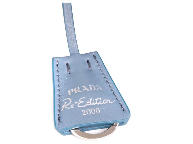 PRADA - Borsa a spalla mini Prada Re-Edition 2000 in lana blu - vista 5