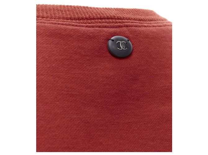 Chanel 2017 Gabrielle Velvet Print Roter Baumwollfleece Pullover Fr40 M - Ansicht 2