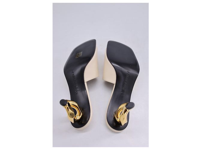 Mules Catena 70 JW Anderson in pelle bianca - vista 12