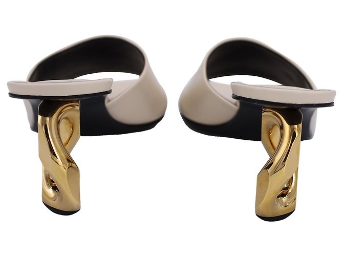 Mules Catena 70 JW Anderson in pelle bianca - vista 3