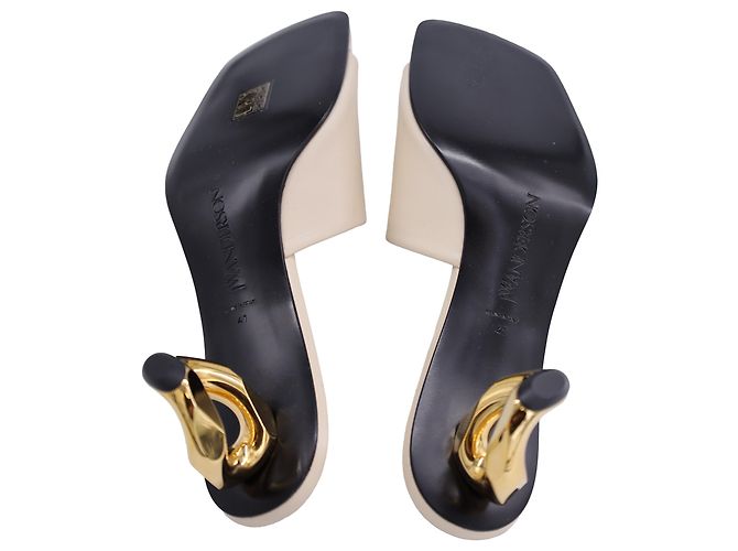 Mules Catena 70 JW Anderson in pelle bianca - vista 5