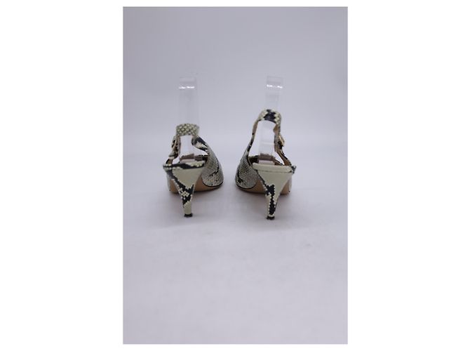 Khaite River 75mm Python-Embossed Pumps in Animal Print Leather - view 10