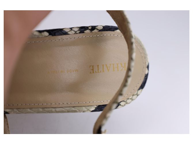 Khaite River 75mm Python-Embossed Pumps in Animal Print Leather - view 14