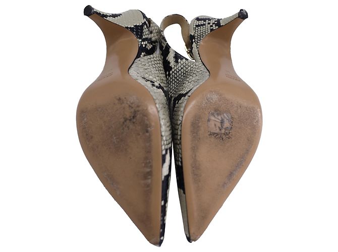 Khaite River 75mm Python-Embossed Pumps in Animal Print Leather - view 5