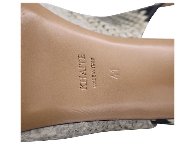 Khaite River 75mm Python-Embossed Pumps in Animal Print Leather - view 6