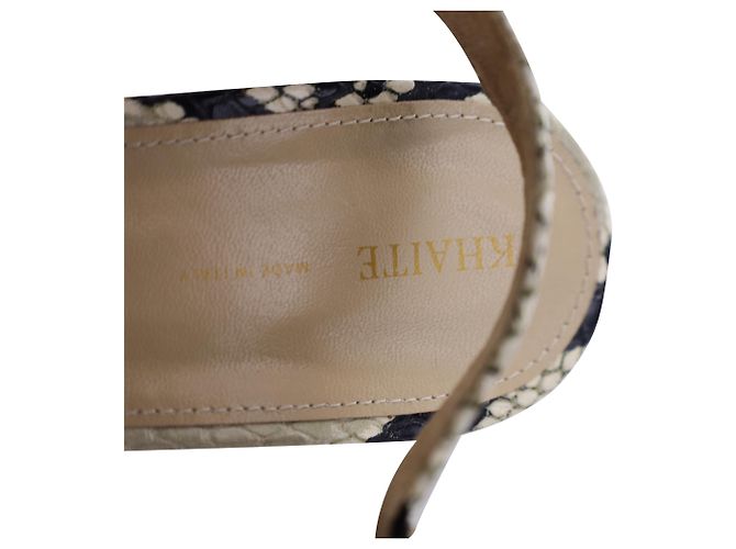 Khaite River 75mm Python-Embossed Pumps in Animal Print Leather - view 7
