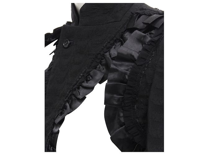 Comme Des Garcons 2008 Pasarela Mal Gusto Volante Cortado Blazer Deconstruido S - vista 2