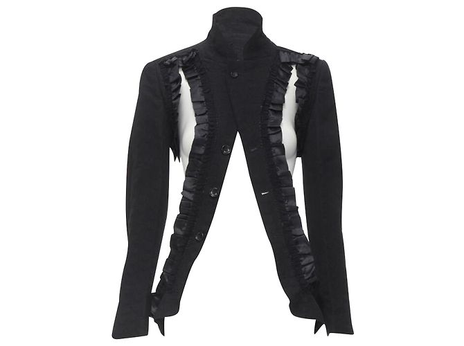 Comme Des Garcons 2008 Pasarela Mal Gusto Volante Cortado Blazer Deconstruido S - vista 3